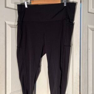 Athletic Black Leggings W POCKETS Size 2XL
